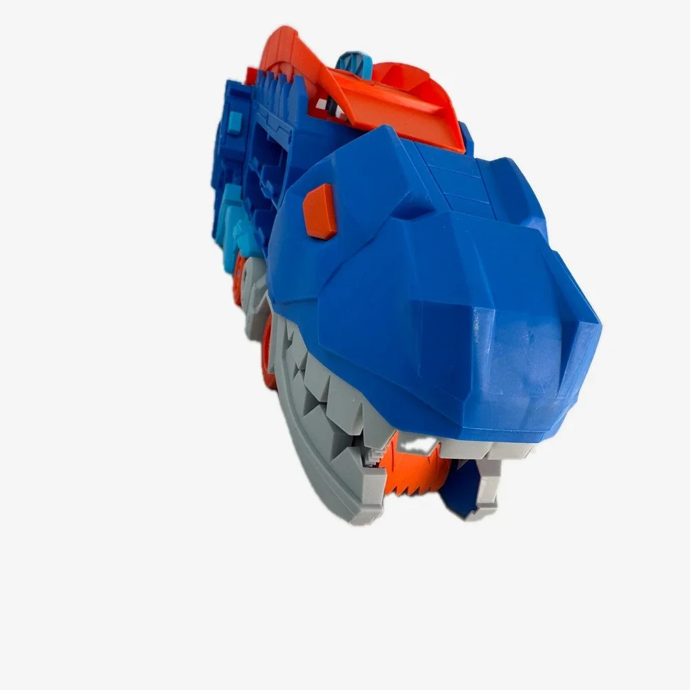 Dinosaur T-Rex Car Transporter Truck Car Carrier Storage Track Blue Orange